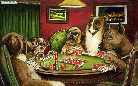 dogs playing poker youtube